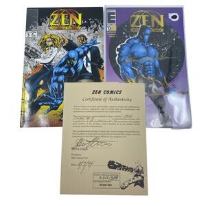 ZEN Intergalactic Ninja #0 and #3 Signed by Stern & Ishida Limited Ed VF+/NM